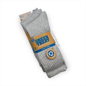Green Treat Recycled Yarns Grey 3 Pairs Outdoor Socks Men’s 8-12